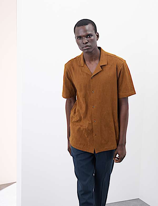Pure Cotton Textured Shirt