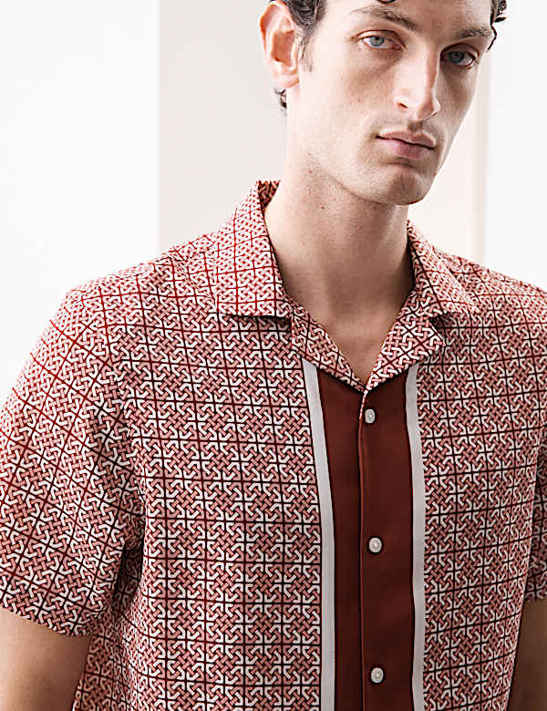 Overhemd met geometrische print - NL