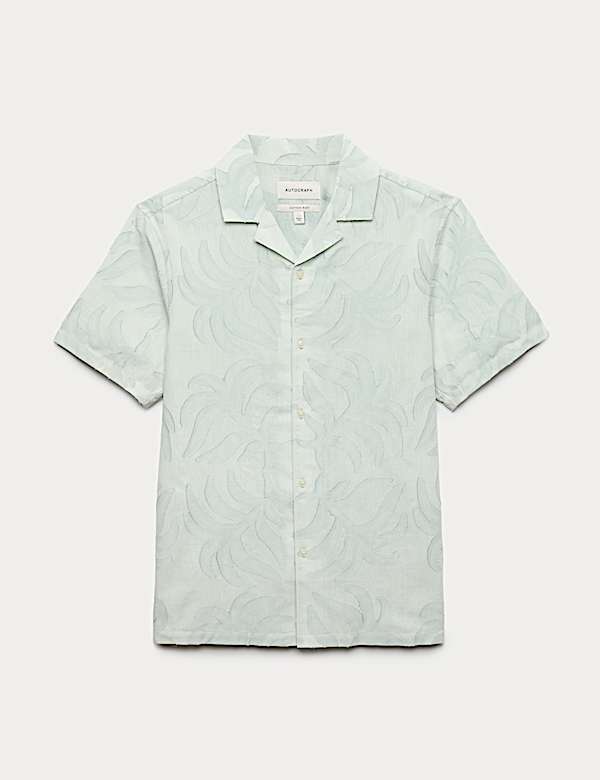 Cotton Rich Jacquard Short Sleeve Shirt - FR