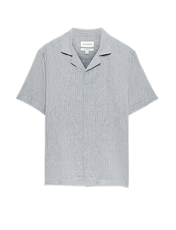 Linen Blend Short Sleeve Shirt