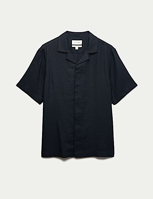 Linen Blend Short Sleeve Shirt - NL