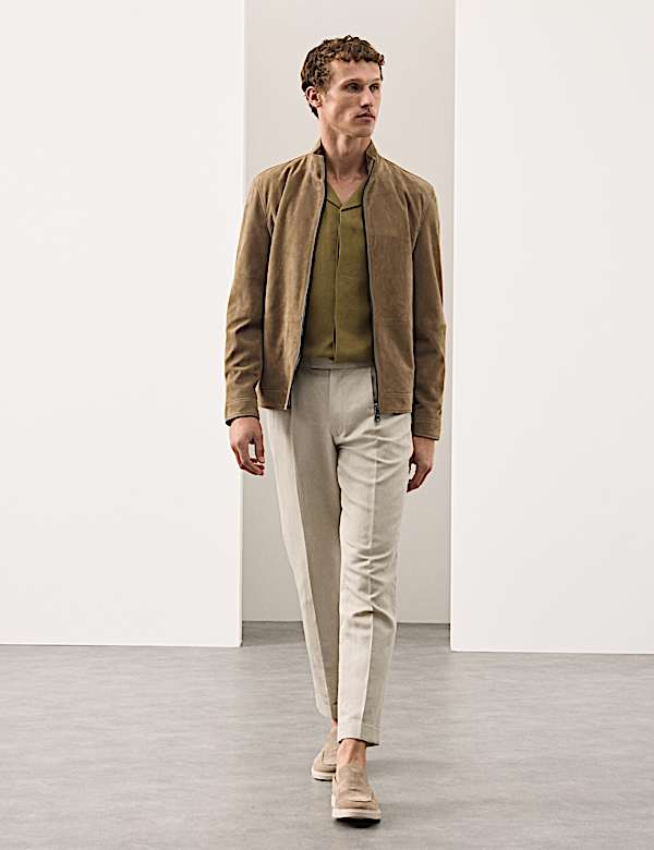 Linen Blend Short Sleeve Shirt