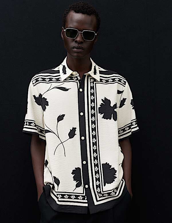 Floral Short Sleeve Shirt - VN