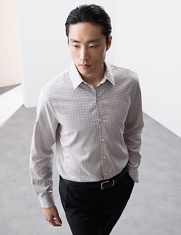 Pure Cotton Jacquard Shirt