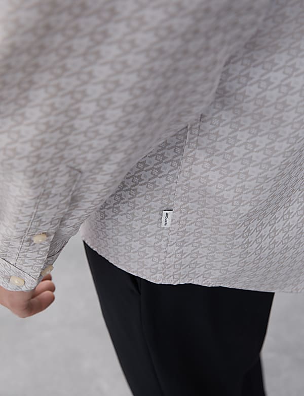 Pure Cotton Jacquard Shirt