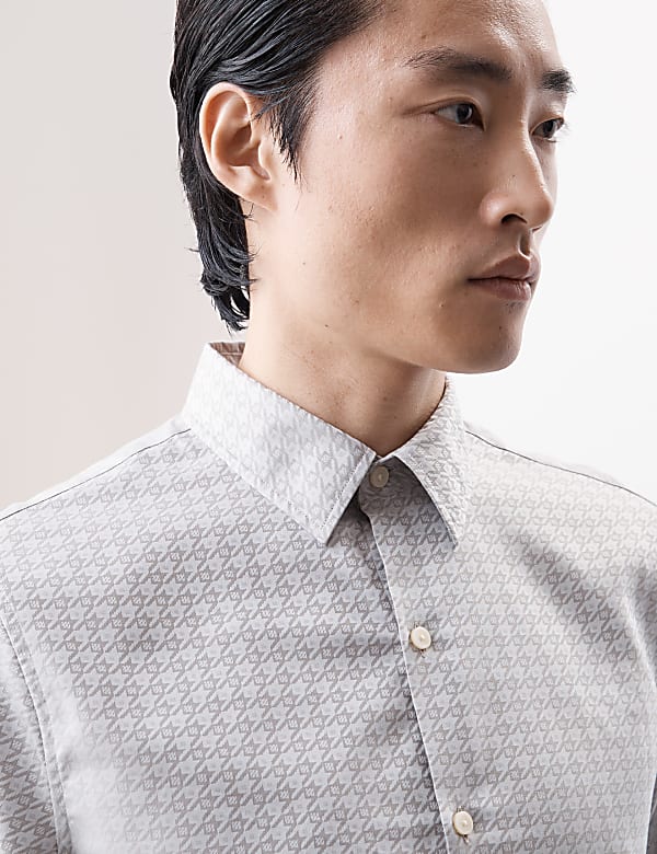 Pure Cotton Jacquard Shirt