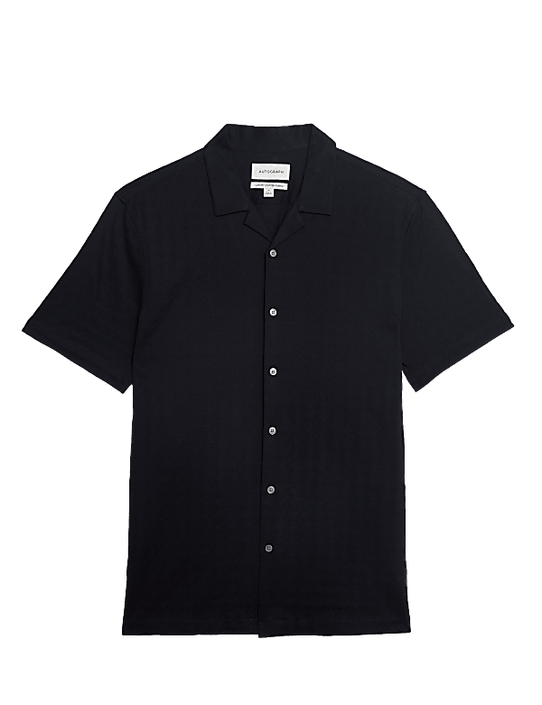 Pure Cotton Cuban Collar Shirt