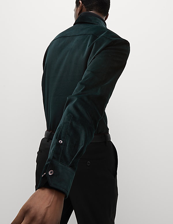 Cotton Rich Velour Shirt