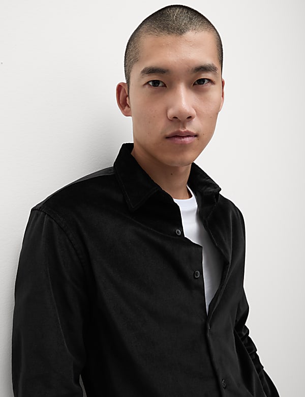 Cotton Rich Velour Shirt
