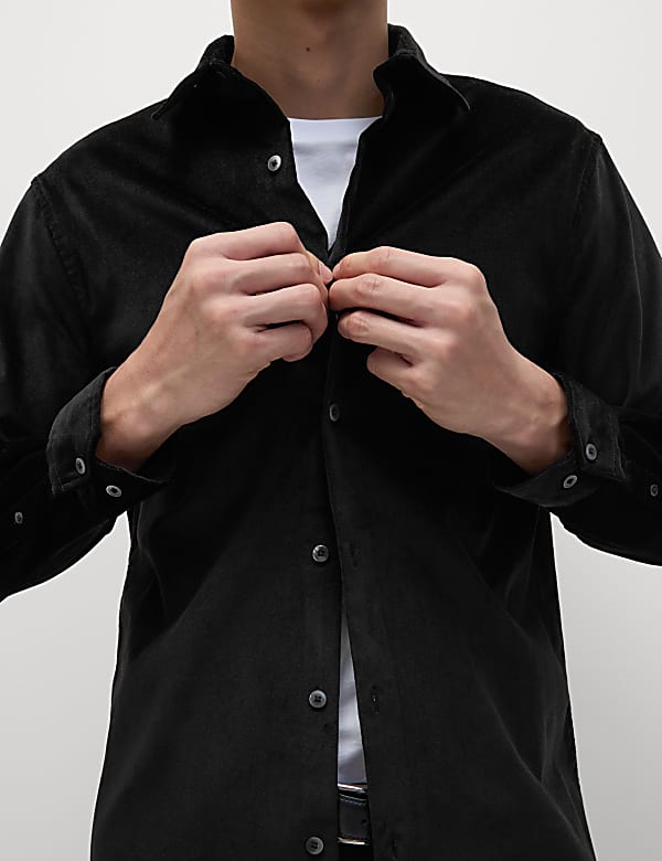 Cotton Rich Velour Shirt