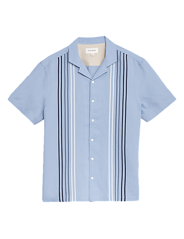 Linen Striped Revere Shirt