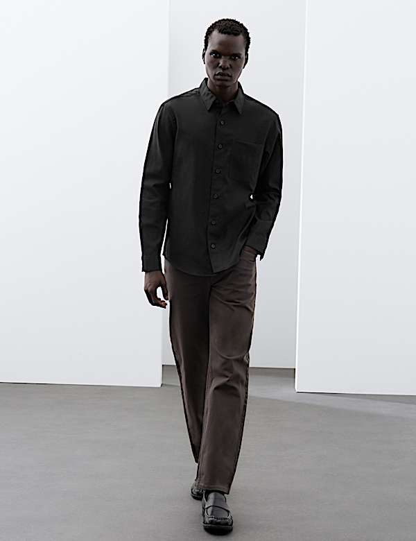 Lyocell Blend Regular Fit Shirt