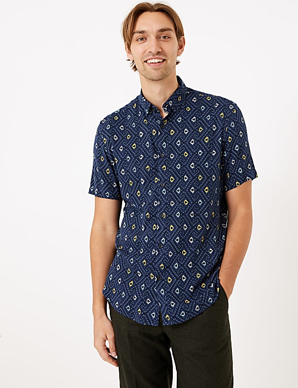 Aztec Diamond Print Shirt
