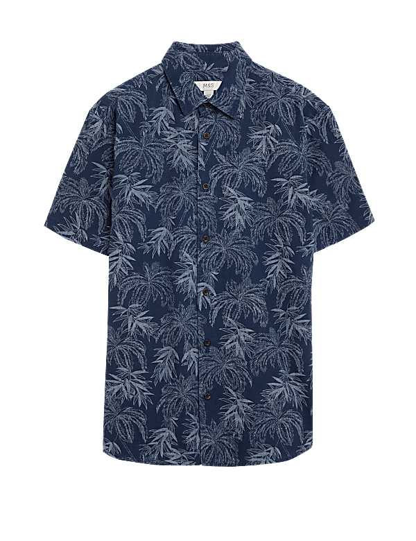 Pure Cotton Hawaiian Cuban Collar Shirt