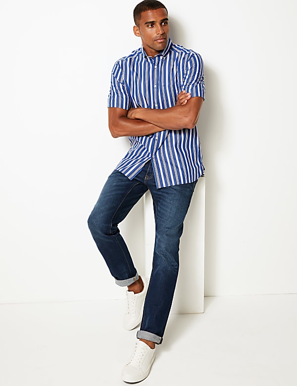Cotton Striped Relaxed Shirt