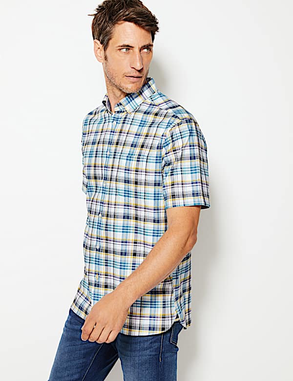 Pure Cotton Checked Shirt
