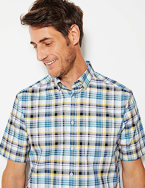Pure Cotton Checked Shirt