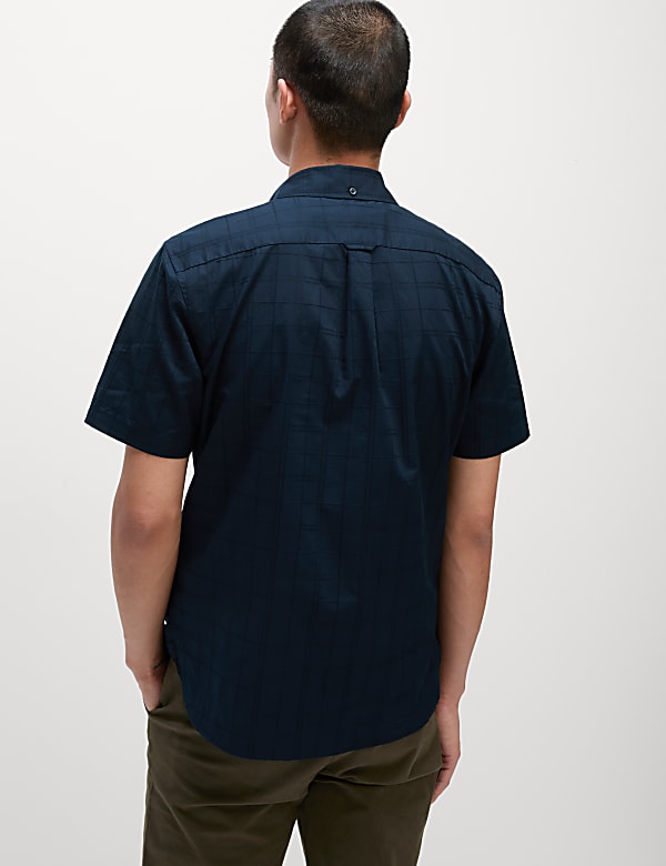 Easy Iron Pure Cotton Textured Shirt