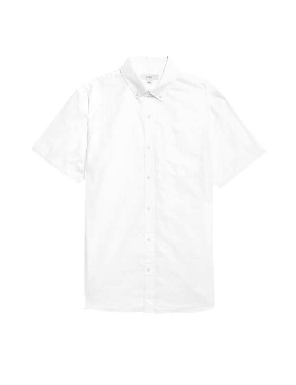Easy Iron Pure Cotton Textured Shirt