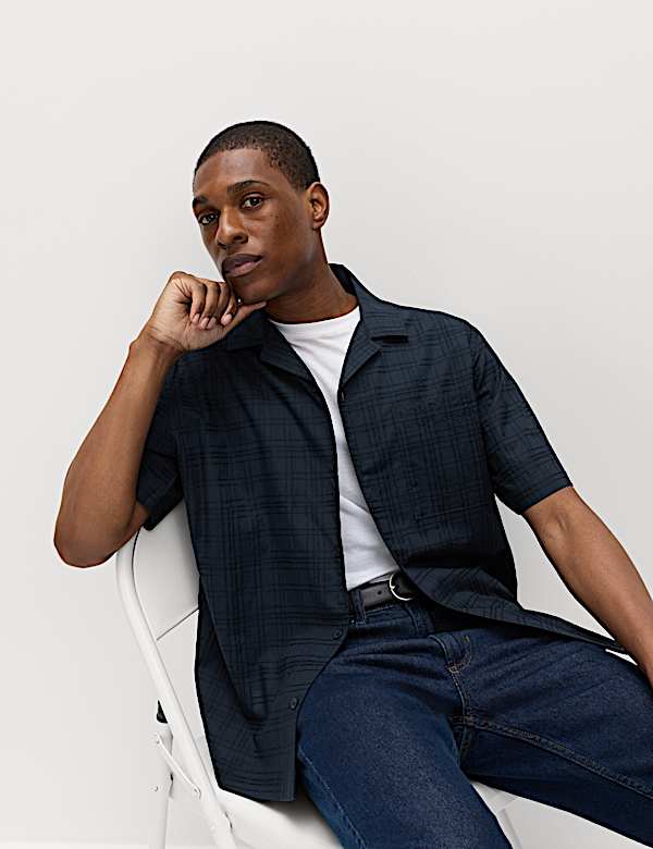 Regular Fit Pure Cotton Short Sleeve Shirt