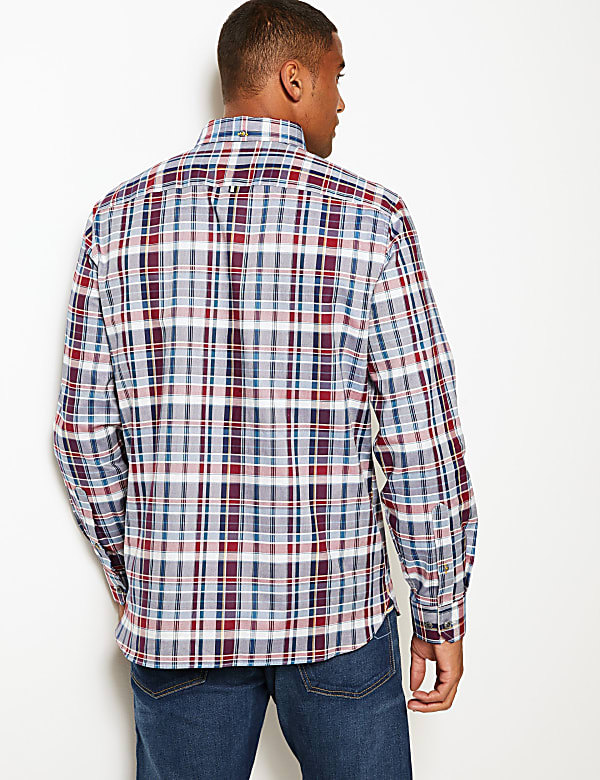 Pure Cotton Checked Relaxed Fit Shirt