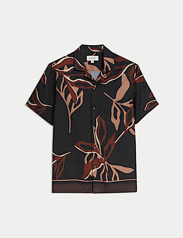 Kemeja Regular Fit Motif Bunga - ID