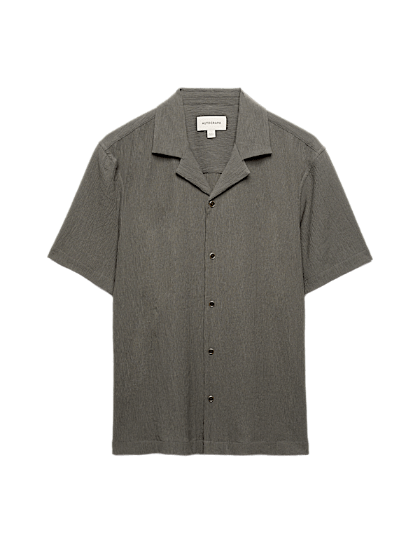 Regular Fit Crinkle Seersucker Shirt