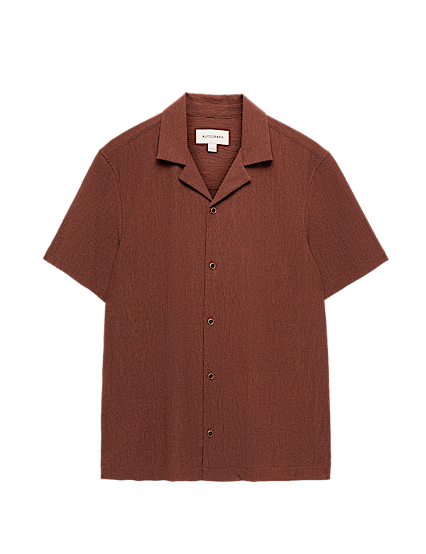 Regular Fit Crinkle Seersucker Shirt