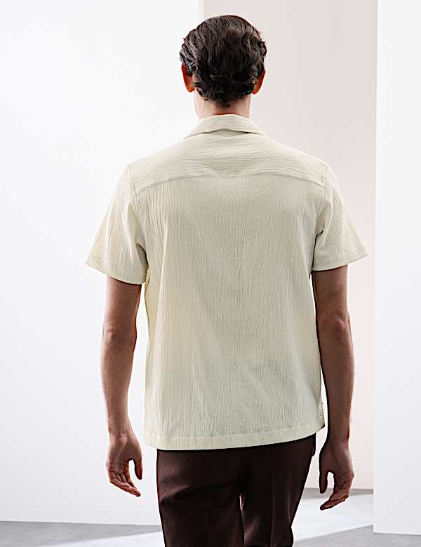 Relaxed Fit Easy Iron Seersucker Shirt
