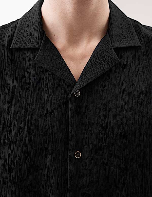Relaxed Fit Easy Iron Seersucker Shirt