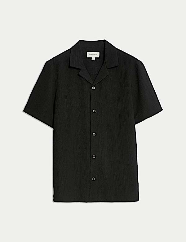 Regular Fit Crinkle Seersucker Shirt