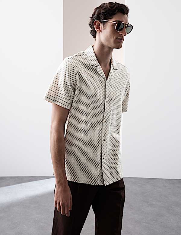 Regular Fit Pure Cotton Short Sleeve Shirt