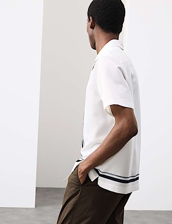 Regular Fit Border Print Shirt