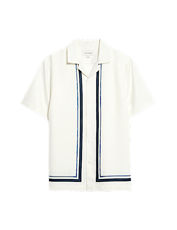 Regular Fit Border Print Shirt
