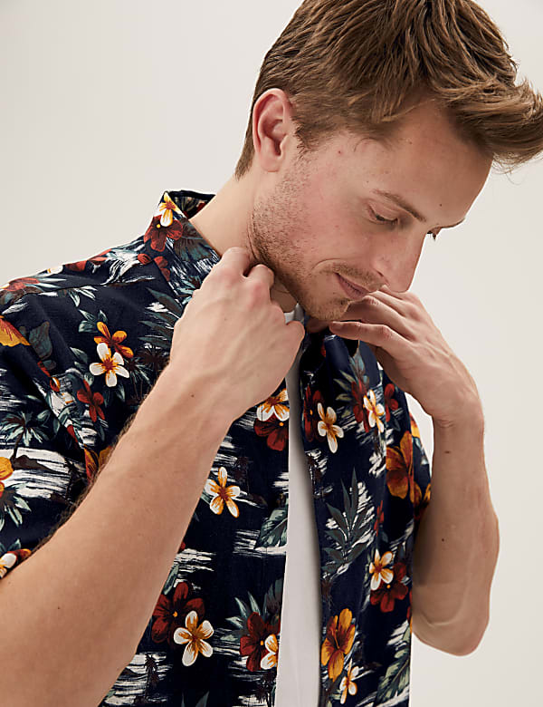 Linen Rich Hawaiian Shirt