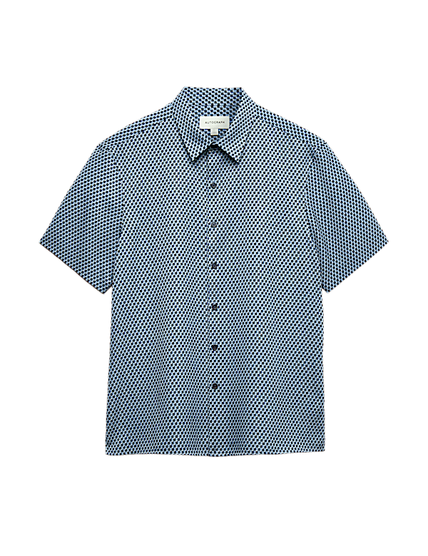 Geometric Print Short Sleeve Shirt