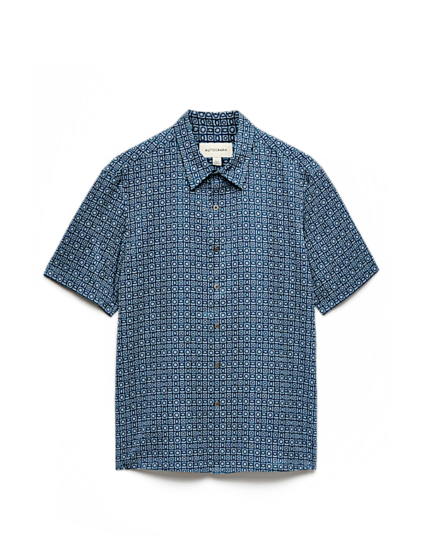 Geometric Print Short Sleeve Shirt