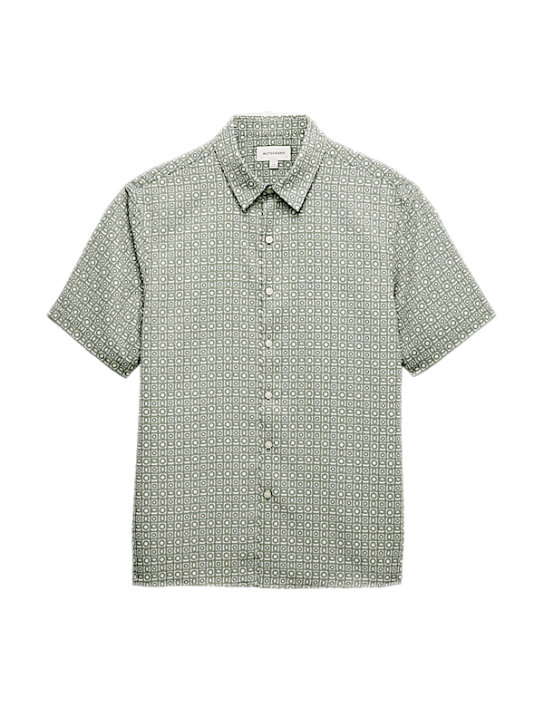 Geometric Print Short Sleeve Shirt