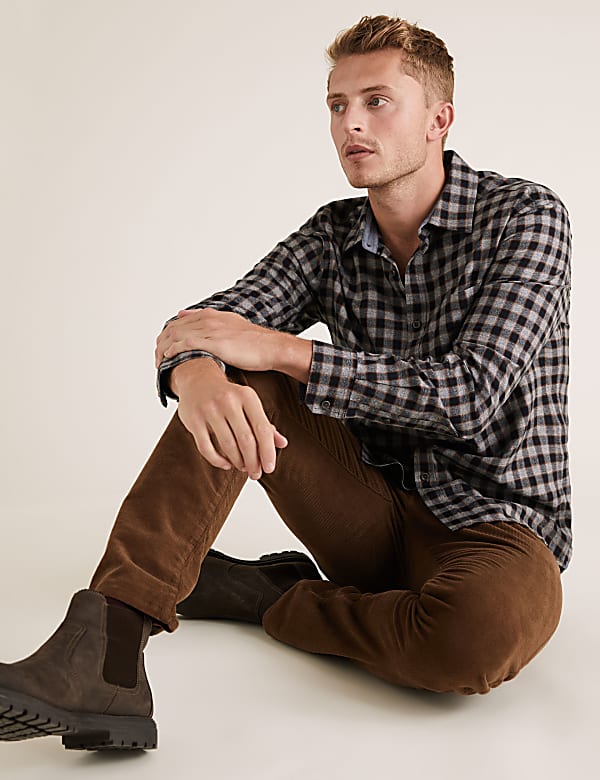 Brushed Cotton Checked Shirt