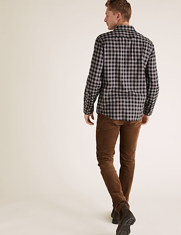 Brushed Cotton Checked Shirt