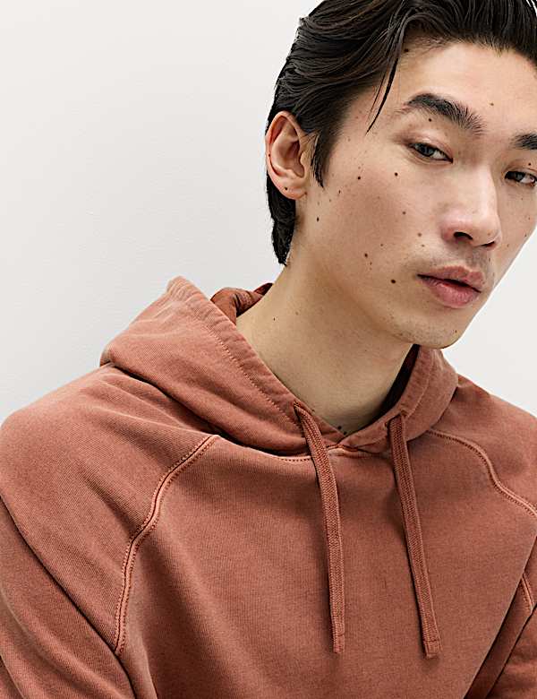Pure Cotton Garment Dyed Hoodie - PL