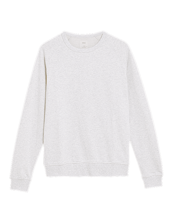 Pure Cotton Raglan Crew Neck Sweatshirt