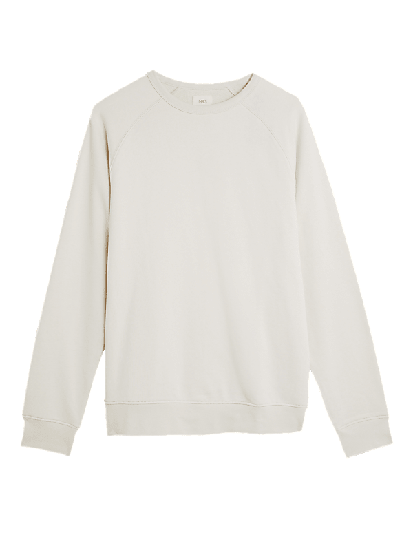 Pure Cotton Raglan Crew Neck Sweatshirt