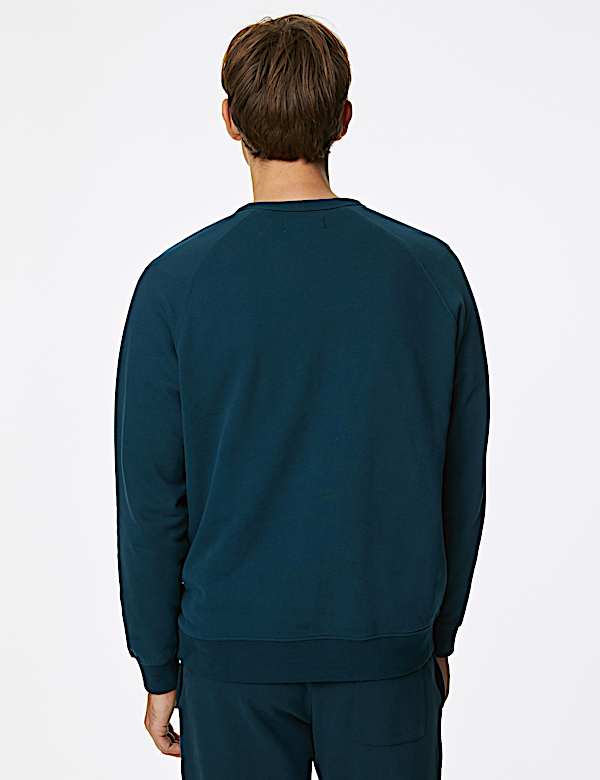 Pure Cotton Raglan Crew Neck Sweatshirt