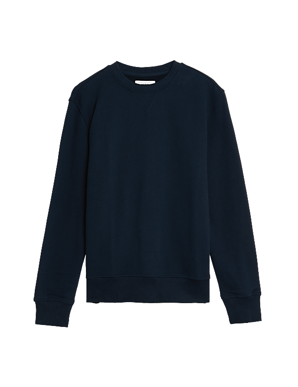Pure Cotton Crew Neck Sweatshirt