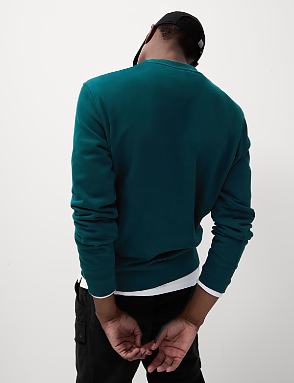 Pure Cotton Crew Neck Sweatshirt