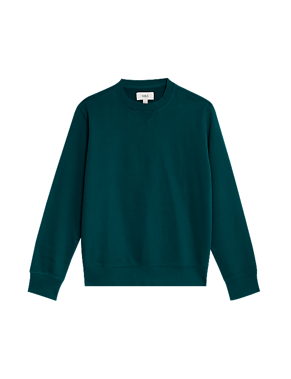 Pure Cotton Crew Neck Sweatshirt