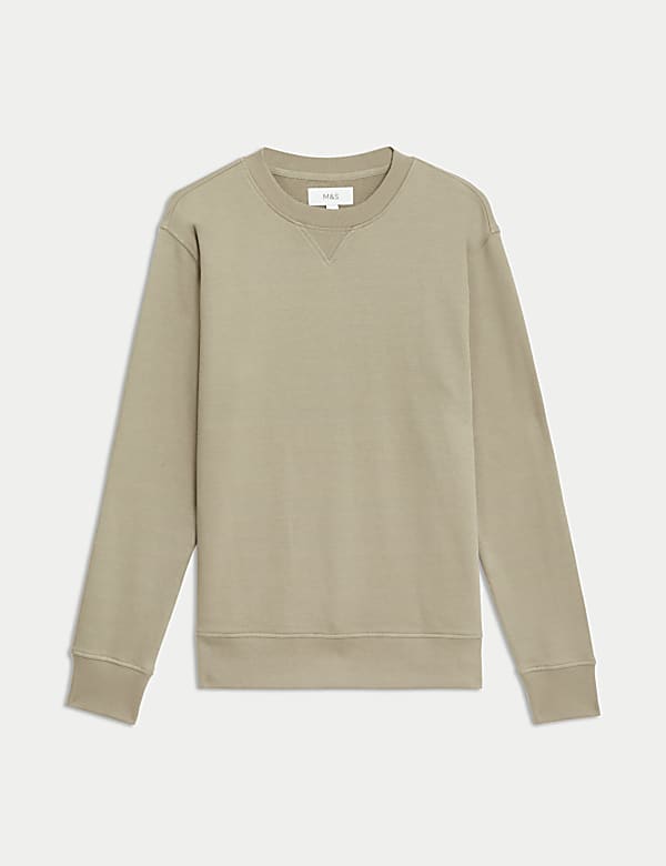 Pure Cotton Crew Neck Sweatshirt - EE