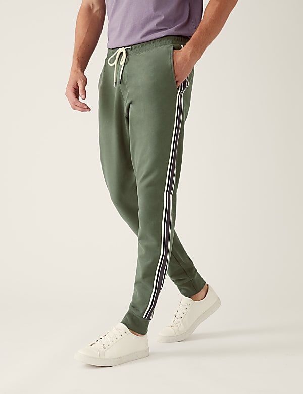 Side Stripe Pure Cotton Joggers