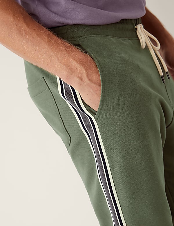 Side Stripe Pure Cotton Joggers